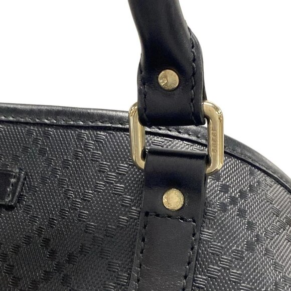 Auth GUCCI Diamante 309413 Black PVC Leather Handbag - Picture 9 of 16